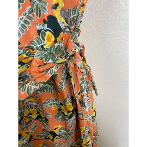 Patagonia Pataloha Womens Tropical Bird Floral Dress Size 18 Organic Cotton Boho - Picture 14 of 16